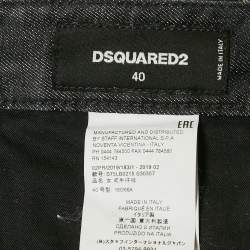 Dsquared2 Black Distressed Denim Dan Jeans S Waist 30"