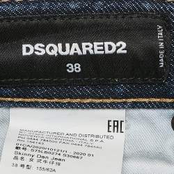 Pre Owned Dsquared2 Blue Washed Denim Skinny Dan Jeans S Waist 31"