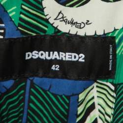 DSquared2 Blue Distressed Denim Cropped Jacket M