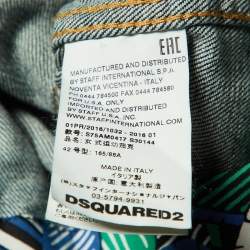 DSquared2 Blue Distressed Denim Cropped Jacket M