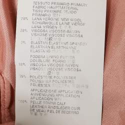 Pre Owned Dsquared2 Navy Blue Wool Blend Embellished Sleeve Sheath Dress M