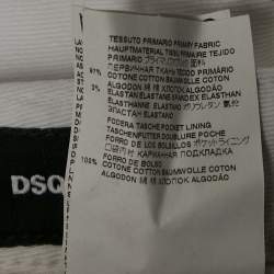 Pre Owned Dsquared2 White Denim Wide Leg Jeans S Waist 31"