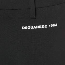 Dsquared2 Black Wool Zip Detail Trousers S