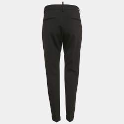 Dsquared2 Black Wool Zip Detail Trousers S