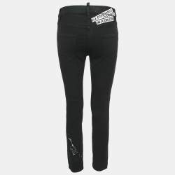 Dsquared2 Black Denim Splash Print Cool Girl Jeans XS Waist 28"