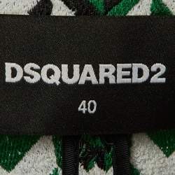Dsquared2 Tricolor Chevron Pattern Cotton Blend Jacket S