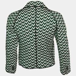 Dsquared2 Tricolor Chevron Pattern Cotton Blend Jacket S