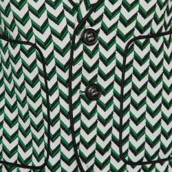 Dsquared2 Tricolor Chevron Pattern Cotton Blend Jacket S