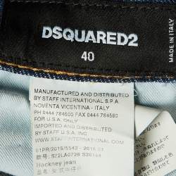 Dsquared2 Blue Denim Embellished Hockney Jeans S/Waist 32"