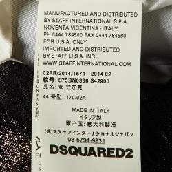 Dsquared2 Black Camo Brocade Tailored Suit M