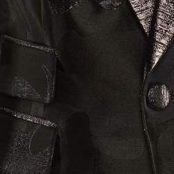 Dsquared2 Black Camo Brocade Tailored Suit M