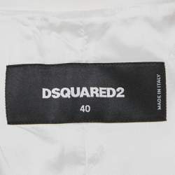 Pre Owned Dsquared2 White Gabardine Tailored Blazer S
