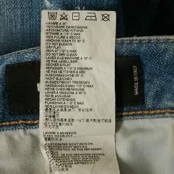 Pre Owned Dsquared2 Blue Painted Denim Cool Girl Jeans L Waist 34"