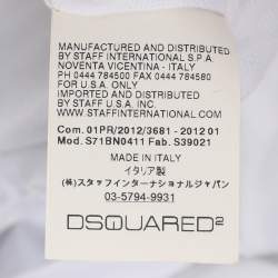 Pre Owned Dsquared2 Black Gabardine Fabric Safety Pin Collar Blazer L