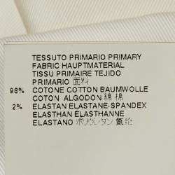 Pre Owned Dsquared2 White Cotton High Low Top M