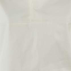 Pre Owned Dsquared2 White Cotton High Low Top M