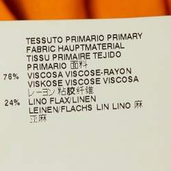 Pre Owned Dsquared2 Orange Crepe Bow Detail Midi Dress M