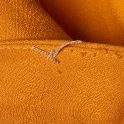 Pre Owned Dsquared2 Orange Crepe Bow Detail Midi Dress M