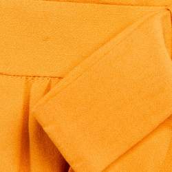 Pre Owned Dsquared2 Orange Crepe Bow Detail Midi Dress M