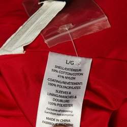 Pre Owned DSQUARED2  X Hudson's Bay Red Printed Cotton & Nylon Olympic Opening Ceremony Popdium Jacket L