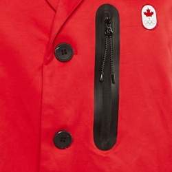 Pre Owned DSQUARED2  X Hudson's Bay Red Printed Cotton & Nylon Olympic Opening Ceremony Popdium Jacket L