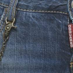 Pre Owned Dsquared2 Blue Denim Distressed Slim Fit Jeans S Waist 30"
