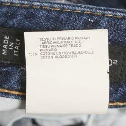Pre Owned Dsquared2 Blue Denim Distressed Slim Fit Jeans S Waist 30"