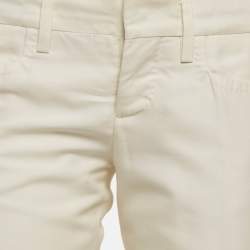 Pre Owned Dsquared2 Cream Cotton Blend Capri Trousers M