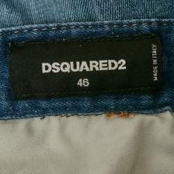 مملوكة مسبقًا  Dsquared2 Blue Denim Distressed Slim Fit Jeans L/Waist 31