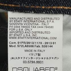 مملوكة مسبقًا Dsquared2 Blue Washed Denim Chain Link Jeans M