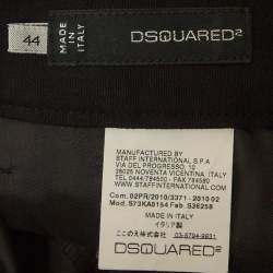 Pre Owned Dsquared2 Black Gabardine Sequin Detail Trousers M