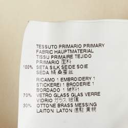 مملوكة مسبقًا Dsquared2 Cream Chiffon Embellished Sleeveless Top M