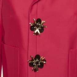 Pre Owned Dsquared2 Pink Silk Blend Regular Fit Blazer M