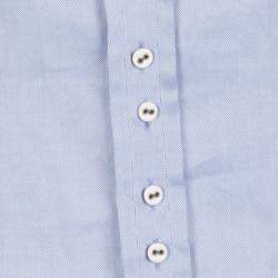 Pre Owned Dsquared2 Blue Cotton Contrast Collar and Cuff Detail Long Sleeve Shirt S