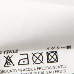 Pre Owned Dsquared2 Blue Cotton Contrast Collar and Cuff Detail Long Sleeve Shirt S