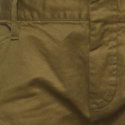 Pre Owned Dsquared2 Green Gabardine Cropped Cargo Trousers M 