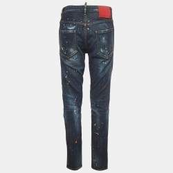Pre Owned Dsquared2 Blue Distressed Denim Regular Fit Cool Girl Jeans S/Waist 30"