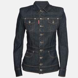 Pre Owned Dsquared2 Blue Denim Tailored Fit Button-Down Jacket S