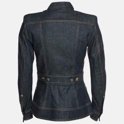 Pre Owned Dsquared2 Blue Denim Tailored Fit Button-Down Jacket S