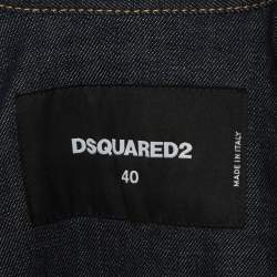 Pre Owned Dsquared2 Blue Denim Tailored Fit Button-Down Jacket S