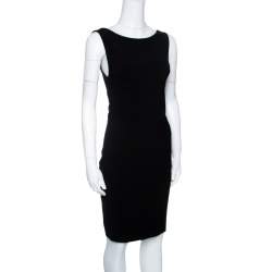 Pre Owned Dsquared2 Black Sleeveless Sheath Dress S