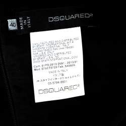 Pre Owned Dsquared2 Black Sleeveless Sheath Dress S