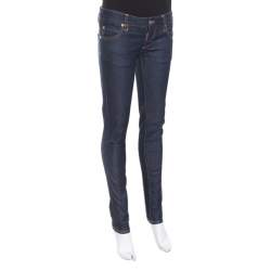 Pre Owned Dsquared2 Indigo Dark Wash Low Rise Slim Fit Denim Jeans S
