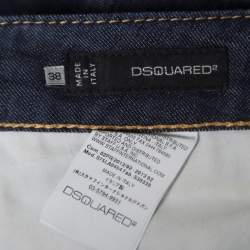 Pre Owned Dsquared2 Indigo Dark Wash Low Rise Slim Fit Denim Jeans S