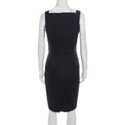 Pre Owned Dsquared2 Navy Blue Cotton Sleeveless Dress L