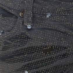 Dsquared2 Grey Crystal Embellished Splatter Effect Denim Super Skinny Jeans M