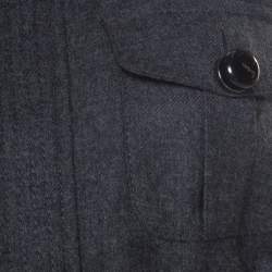 Dsquared2 Grey Wool Clinched Waist Zip Front Jacket M