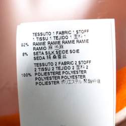 Pre Owned Dsquared2 Orange Ramie Silk Paneled A Line Camisole Dress M