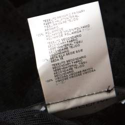 Pre Owned Dsquared2 Black Swiss Dot Tulle Beaded Ruffle Neck Top M