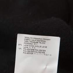 Dsquared2 Black Wool Blend Epaulette Detail Turtle Neck Sweater L
